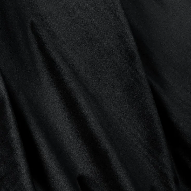 Vorhang DANI mit Rüsche Velours Samtvorhänge schwarz 140x270 cm Kräuselband – Bild 5