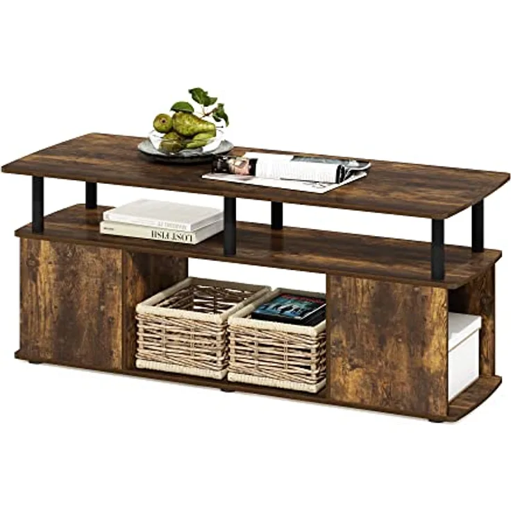 Furinno JAYA Utility Design Couchtisch, Bernsteinkiefer, 48 (D) x 119.9 (W) x 51.1 (H) cm