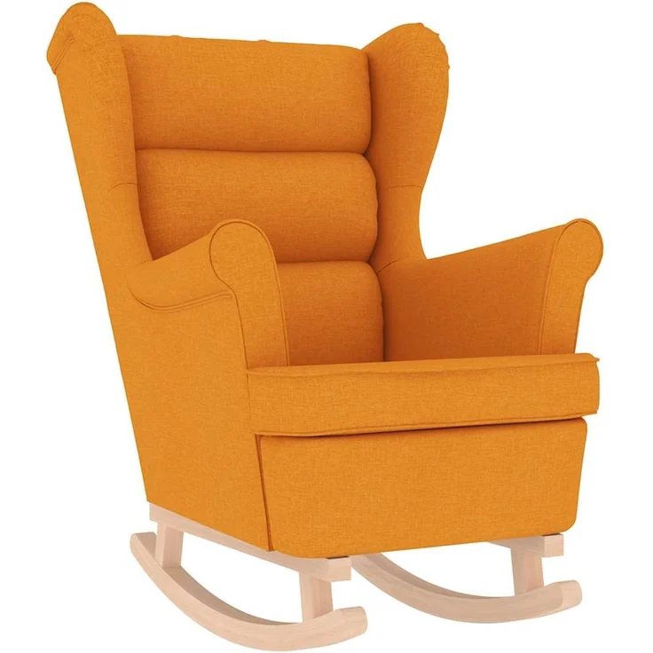 vidaXL Schaukelsessel Dunkelgelb 74x90x102 cm Stoff 4016928 – Bild 1