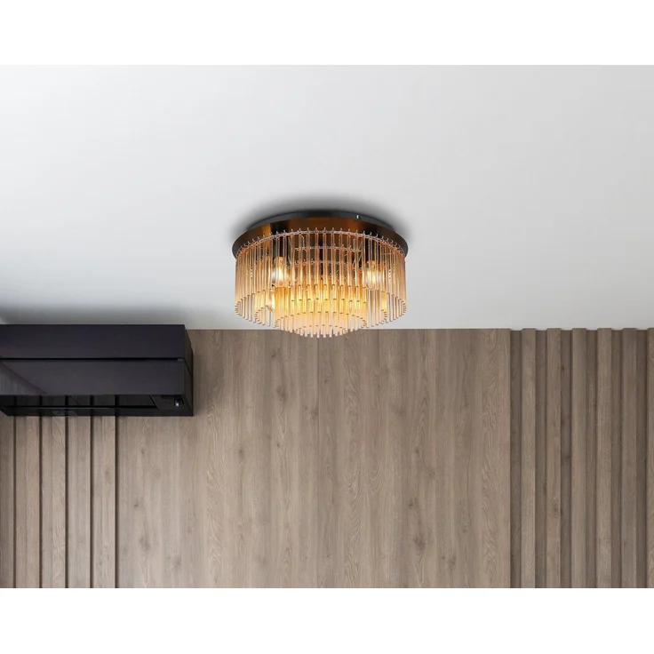 GLOBO LIGHTING Deckenleuchte GORLEY, ohne Leuchtmittel, Deckenleuchte/Glasstäbe/Wohnzimmer/Esszimmer – Bild 1