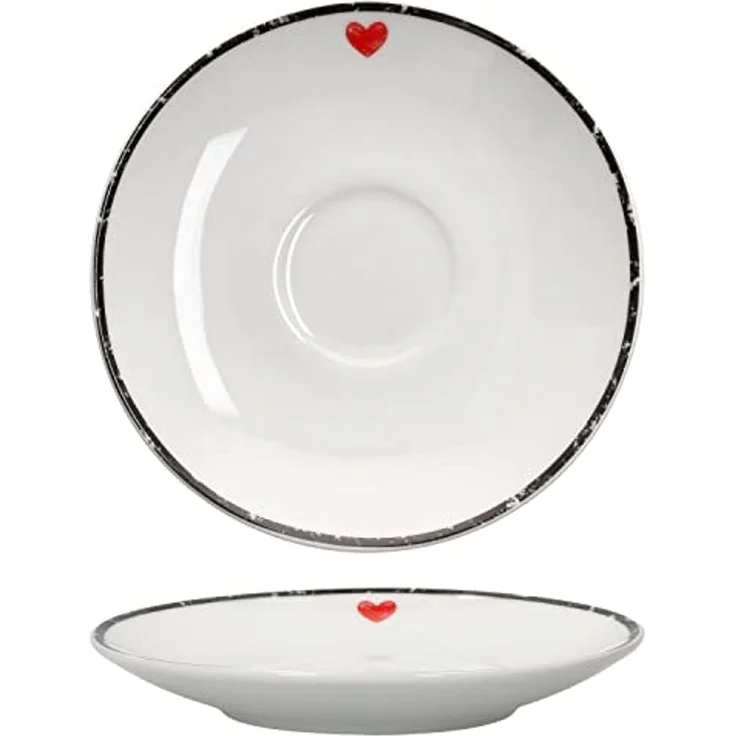 Ritzenhoff & Breker Becher 4tlg Set Caffee Amore Espressotasse + Untertasse 80ml Porzellan, Porzellan – Bild 5