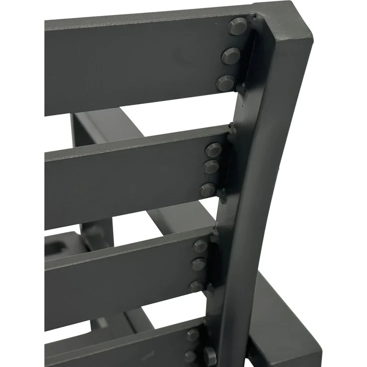 DEGAMO ATLANTA Gartenbank, Aluminium, grau, 2-sitzer, 123cm – Bild 4