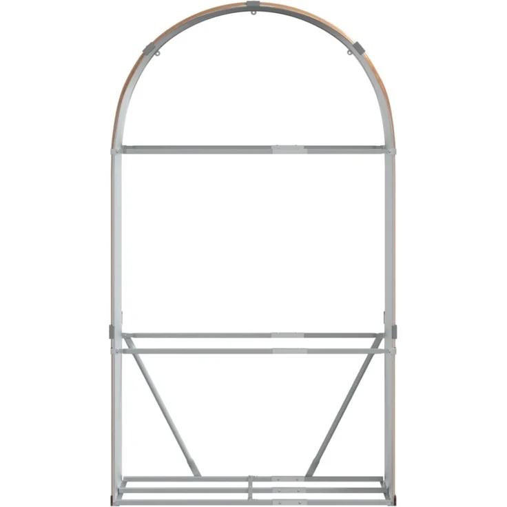 vidaXL Kaminholzunterstand Holzoptik 120x45x210 cm Verzinkter Stahl 364582 – Bild 10