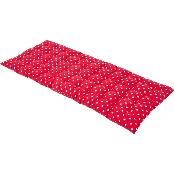 Homescapes Stuhlkissen 2-Sitzer Bankauflage, 100% Baumwolle, rot
