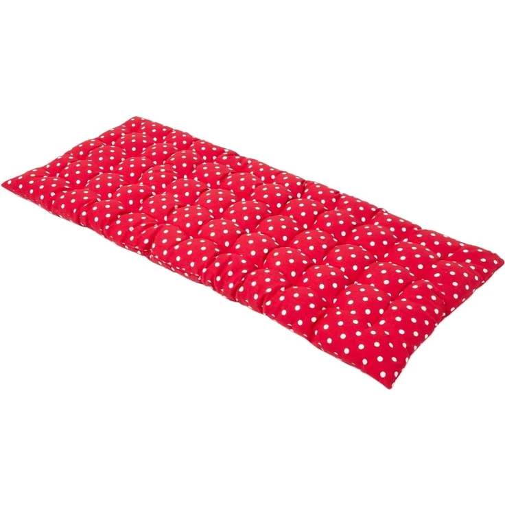 Homescapes Stuhlkissen 2-Sitzer Bankauflage, 100% Baumwolle, rot – Bild 1