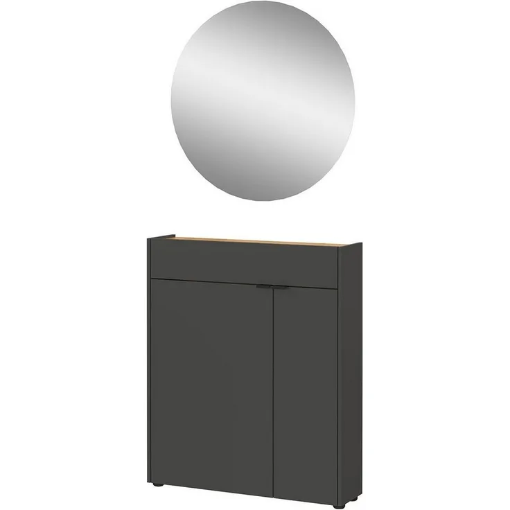 GERMANIA Garderoben-Set Ameca, (2-St), Garderoben-Set bestehend aus Mehrzweckschrank und Spiegel