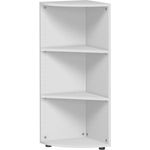 Eckabschlussregal mit Standfüßen, 40x40x110cm, Lichtgrau