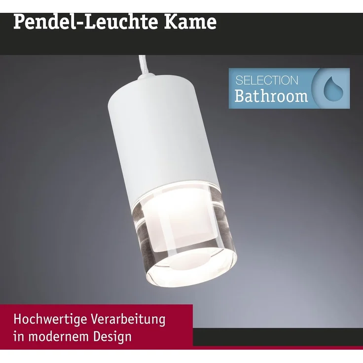 Paulmann 79998 LED Pendelleuchte Kame Weiß 3-Step Dim IP44 – Bild 2
