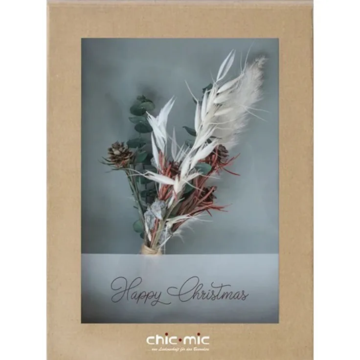chic. mic Trockenblumen in Geschenkbox Happy Christmas