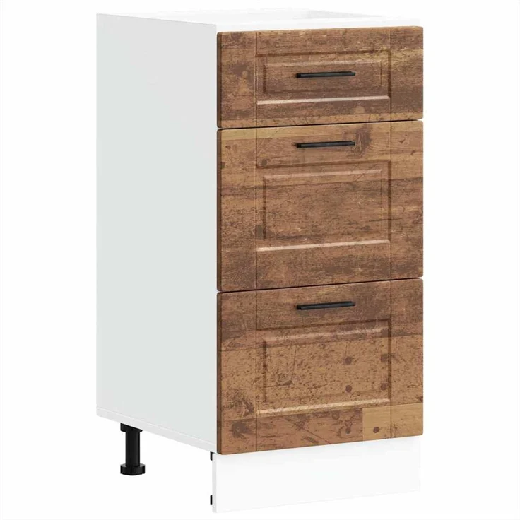 vidaXL Küchenunterschrank Porto Altholz-Optik Holzwerkstoff 854228 – Bild 2