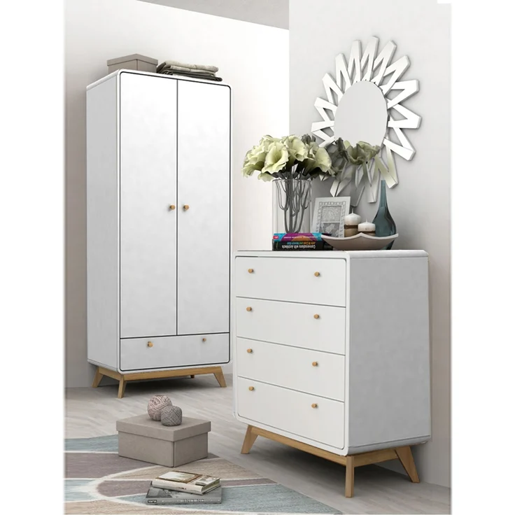 Kommode >Janne< in Weiß - 80x88x39cm (BxHxT) – Bild 3