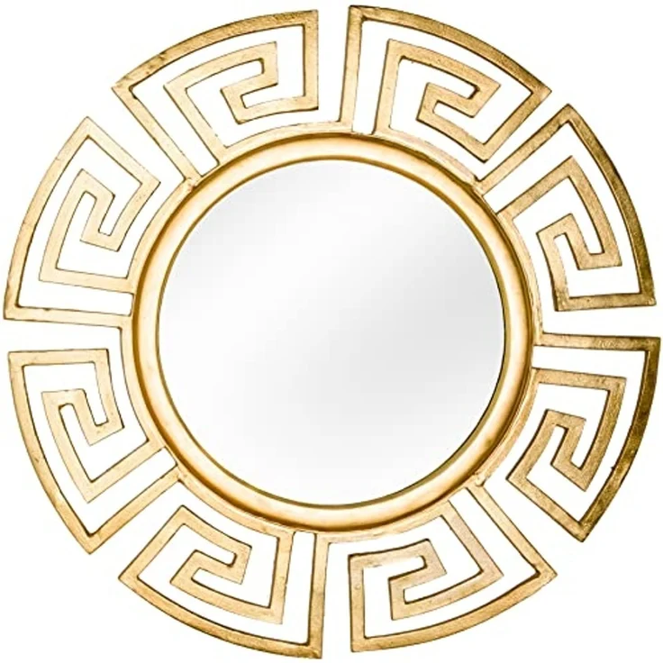 riess-ambiente Wandspiegel EUPHORIA XL 85cm gold, Wohnzimmer · rund · mit Rahmen · Metall · Handmade · Deko – Bild 1