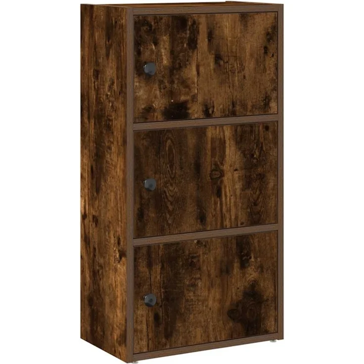 vidaXL Bücherregal Räuchereiche 40x24x77 cm Holzwerkstoff 860368 – Bild 2