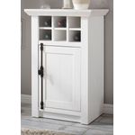 Kommode 63x100 cm 1-türig mit Flascheneinteilung weiß Pinie WALES