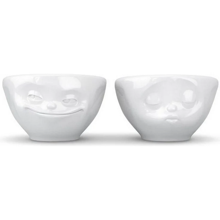 FIFTYEIGHT Schälchen-Set 100ml Grinsend & Küssend weiß – Bild 5