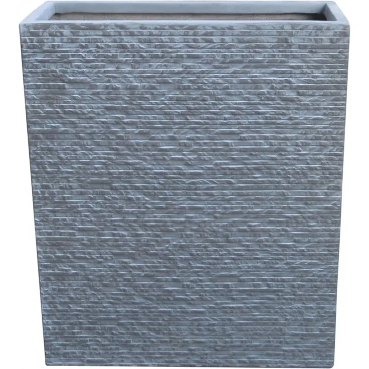 Raumteiler Pflanzgefäß Fiberglas grau 60 x 22 x 72 cm Brick-Optik