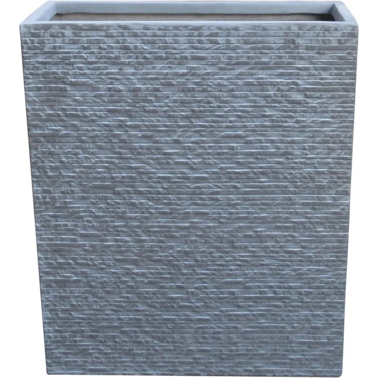 Raumteiler Pflanzgefäß Fiberglas grau 60 x 22 x 72 cm Brick-Optik