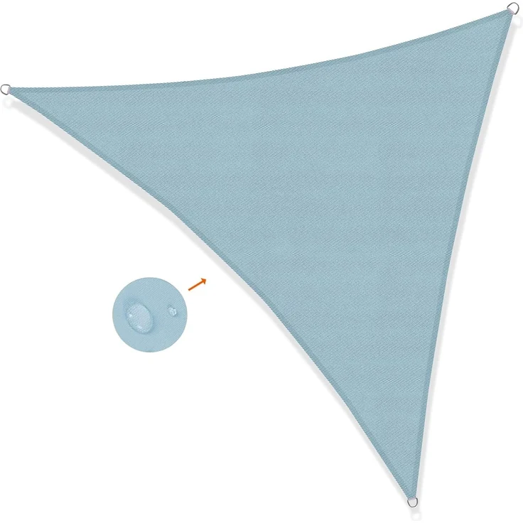 SUNNY GUARD Sonnensegel Dreieck 3 x 3 x 3 m Wasserdicht Sonnenschutz Wetterschutz Segel Baldachin UV Schutz für Balkon Terrasse Garten, Graublau – Bild 1