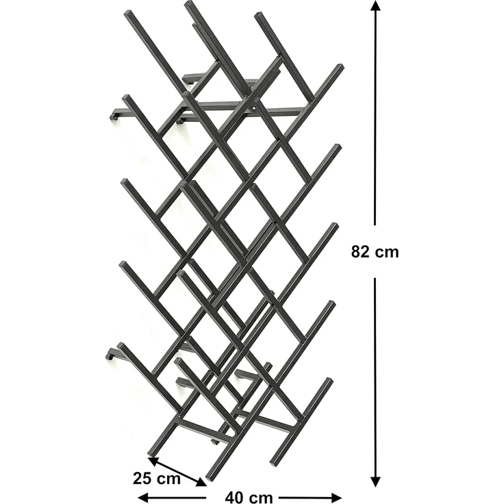 DanDiBo 2er Set Weinregal Metall Schwarz Wand erweiterbar für 18 Flaschen Acord Flaschenregal 96279 Flaschenständer Weinflaschenhalter Flaschenhalter – Bild 8