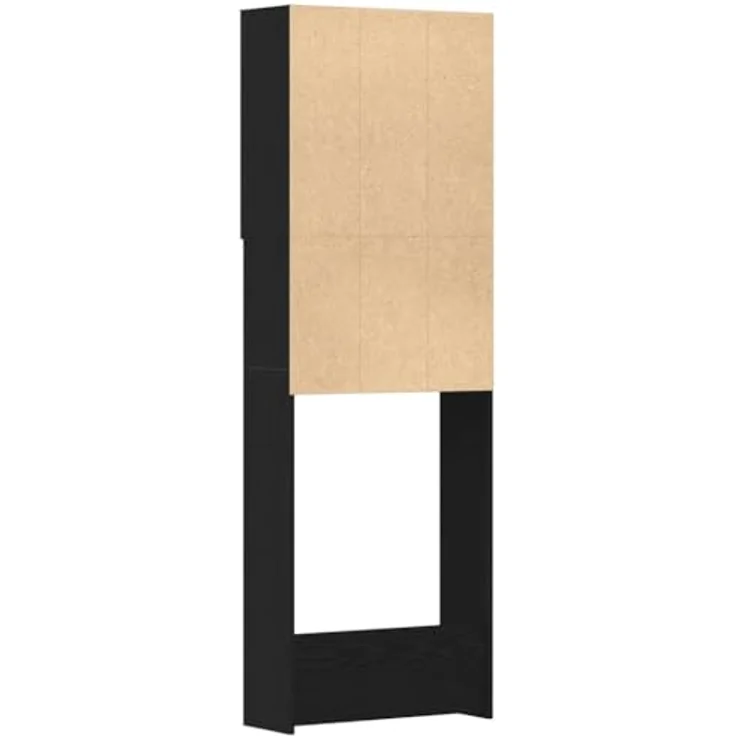 vidaXL Waschmaschinenschrank Schwarz Eichen-Optik 64x25,5x190 cm 862065 – Bild 9
