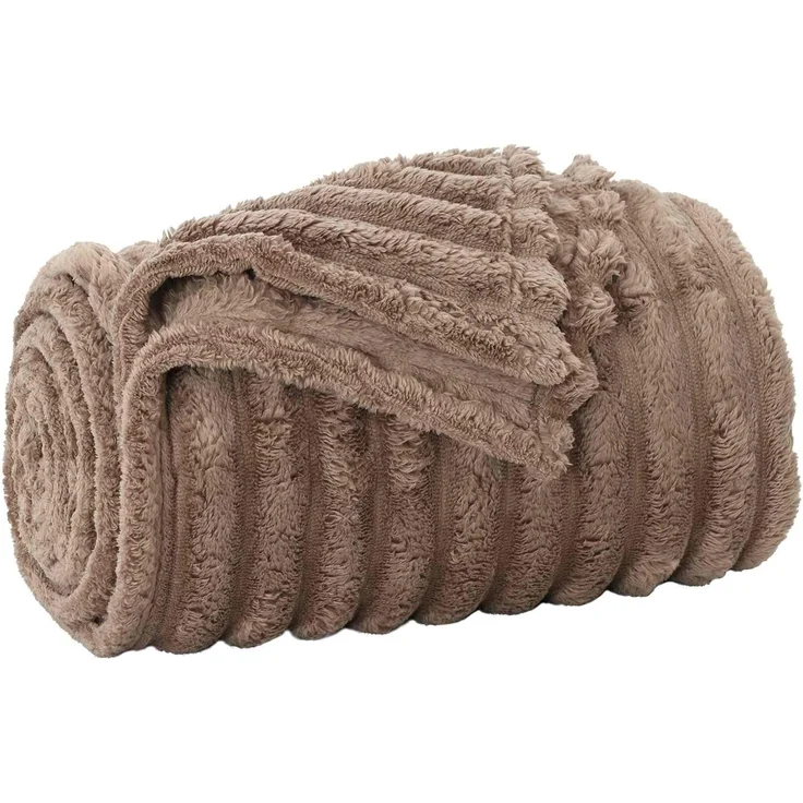 vidaXL Überwurfdecke Kamel 200 x 150 cm Fleece 42016826 – Bild 2