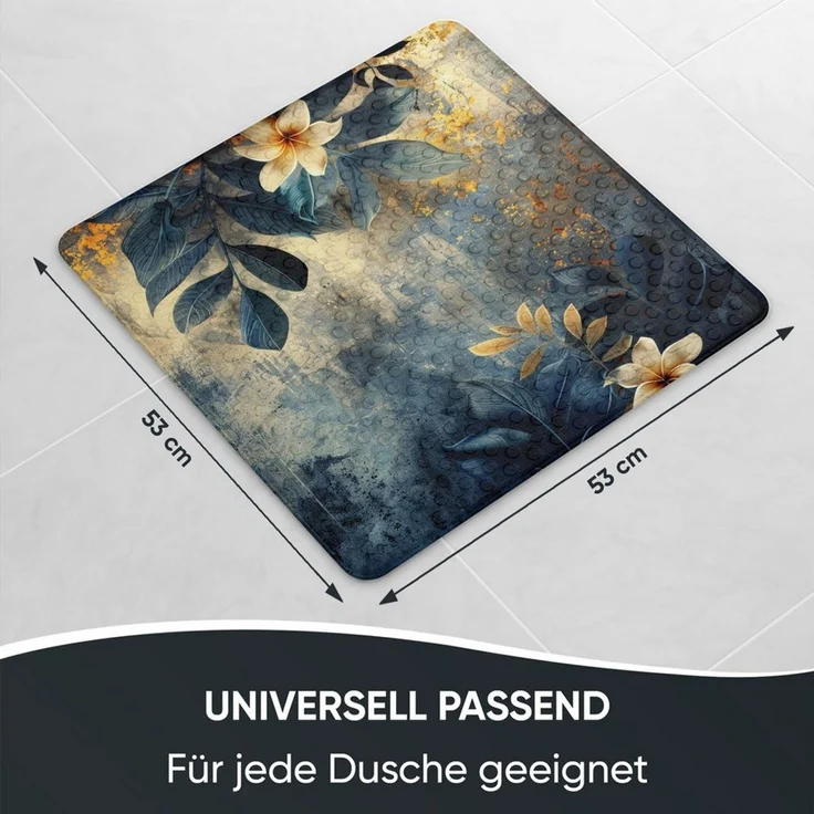 Sanilo Duschmatte mit Motiv, viele schöne Badematten zur Auswahl, rutschfeste & sichere Badematte, hochwertig, Kunststoff PVC, quadratisch, 230 extra starke Saugnäpfe, 53 x 53 cm, waschbar – Bild 3