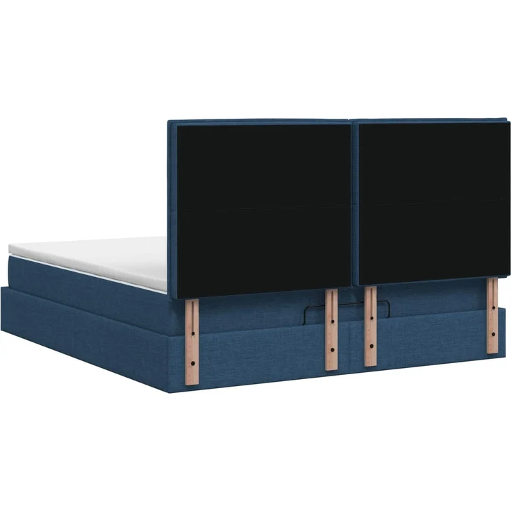 vidaXL Ottoman Bett mit Matratze mit Kopfteil Blau 160 x 200 cm Stoff 3457424 – Bild 9