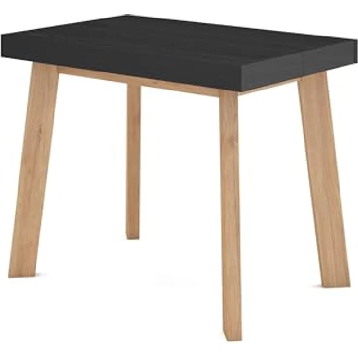 Skraut Home | Ausziehbarertisch | Multifunktionaler ausziehbarer | 180 | Für 8 Gäste | Hölzerne Beine | Moderner Stil | Schwarz – Bild 6