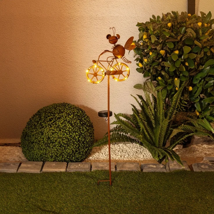 Solarleuchte Garten Rost Optik Außen LED Solarlampe Außenleuchte Solar 5282414 – Bild 3