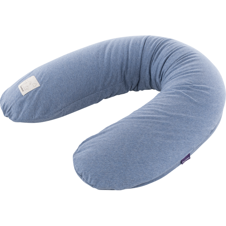 Träumeland Bezug für Sillkissen, 180 cm, atmungsaktiv & waschbar, 100 % Baumwoll-Jersey, Blau