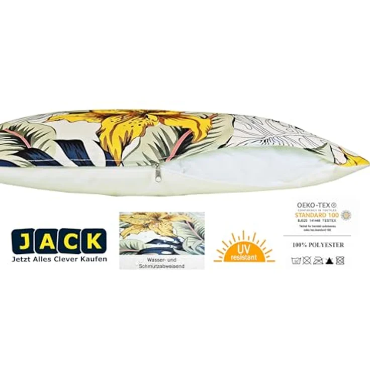 JACK Dekokissen Outdoor Lounge Kissen 30x50cm Motiv inkl. Füllung, mit Lotus-Effekt, Robust, Strapazierfähig, für Innen & Außen geeignet – Bild 4