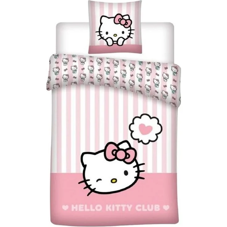 Hello Kitty Bettbezug Set Baumwolle 135x200 cm + Kissen 80x80 cm – Bild 4