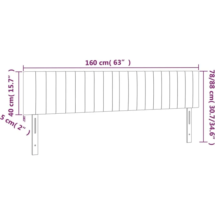 vidaXL Kopfteile 2 Stk. Creme 80x5x78/88 cm Stoff 346261 – Bild 8