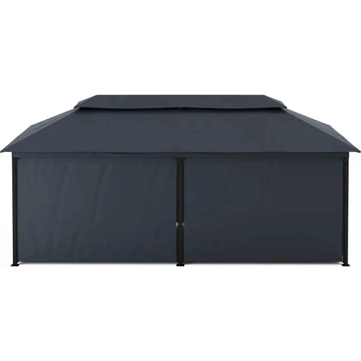Blumfeldt Grandezza Cortina Pavillon 3x6 m – Stahlrahmen, Aufrollbare Seitenteile, Wetterfestes Dach, UV30+ Schutz, Gartenpavillon Beige – Bild 5