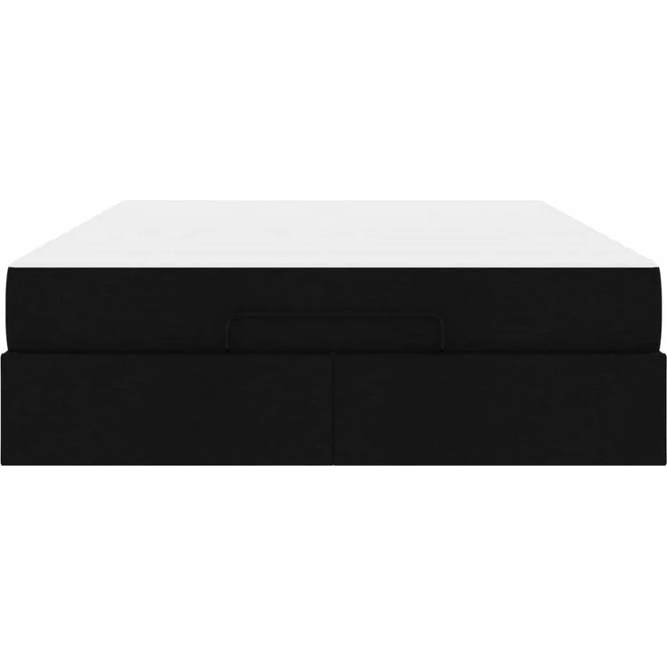 vidaXL Bettgestell mit Matratze mit Matratze 2 pcs Schwarz Stoff 3399496 – Bild 5