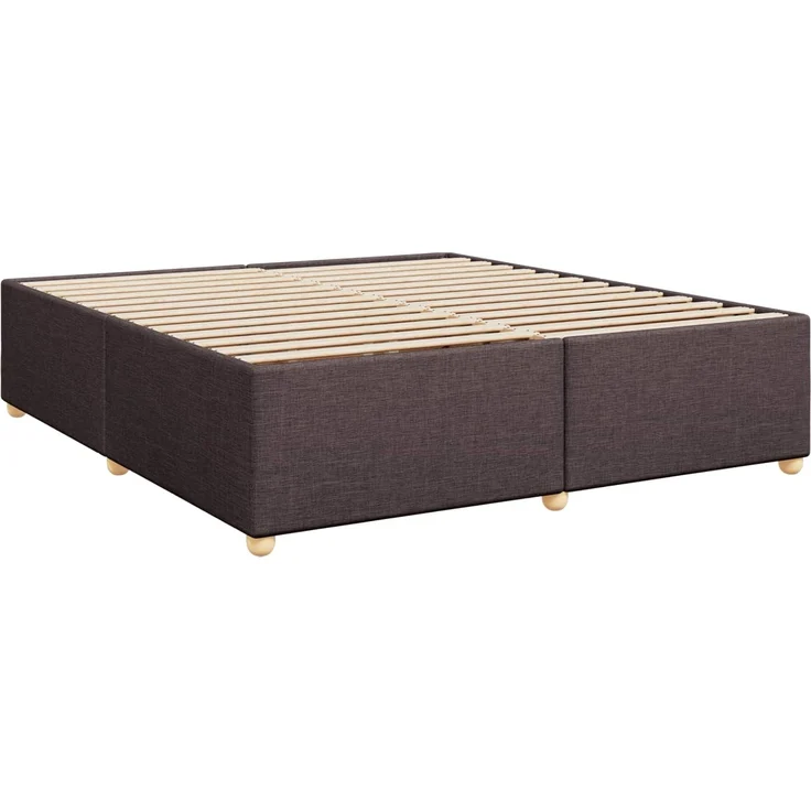 vidaXL Boxspringbett mit Matratze Dunkelbraun 200 x 200 cm Stoff 3452495 – Bild 4