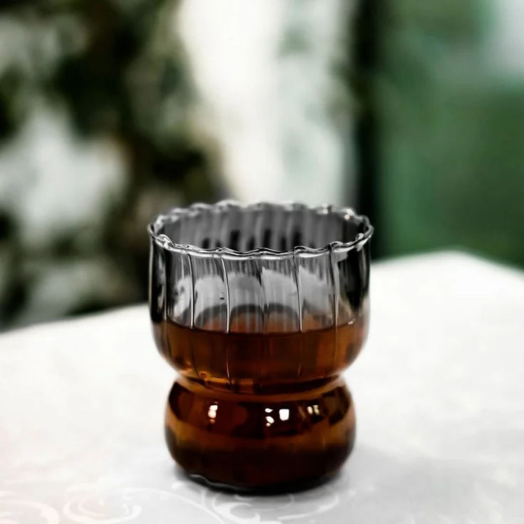 Mulex Glas Moderne Gläser 300 ml Riffle Design Trinkgläser aus Borosilikatglas, 4-tlg. – Bild 2