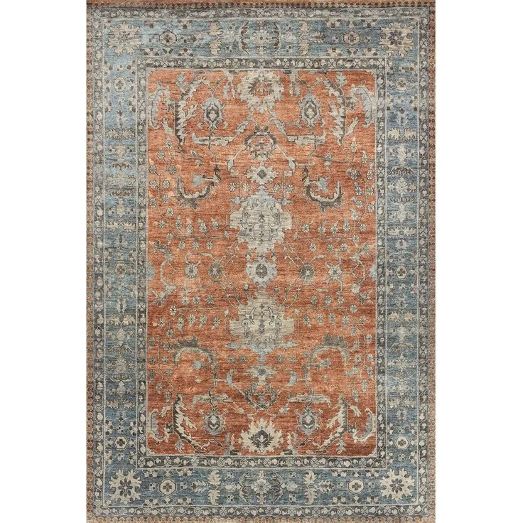 Bamyum Teppich Soliel Teppich mit Chenille-Druck, Waschbarer, Antibakteriell Teppich