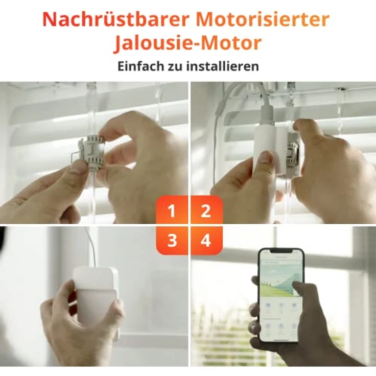 SwitchBot Blind Tilt Motorisierter Jalousie-Motor - Intelligenter elektrischer Jalousie-Motor, solarbetrieben, kompatibel mit Alexa und Google Home, Blinde Neigung – Bild 2