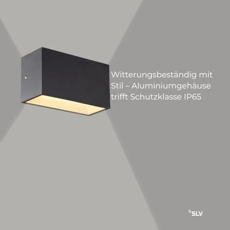 SLV 1005151 SITRA M LED Outdoor Wandaufbauleuchte anthrazit CCT switch IP65 – Bild 5