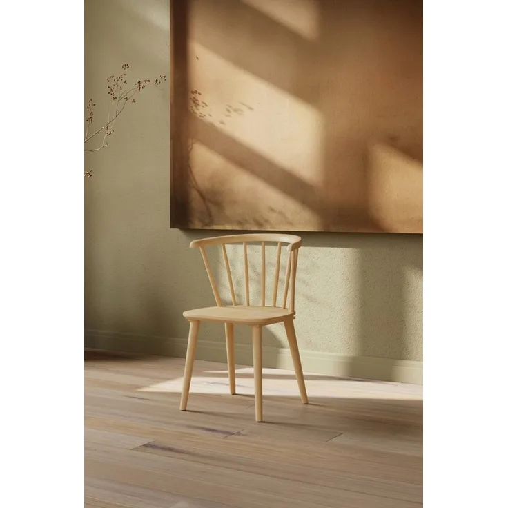 Venture Home Esszimmerstuhl Bobby, 2er-Set Esszimmerstühle aus Gummibaumholz, modern (2 St), Holzstuhl, Massivholz, abgerundete Form, einladend, skandinavisch
