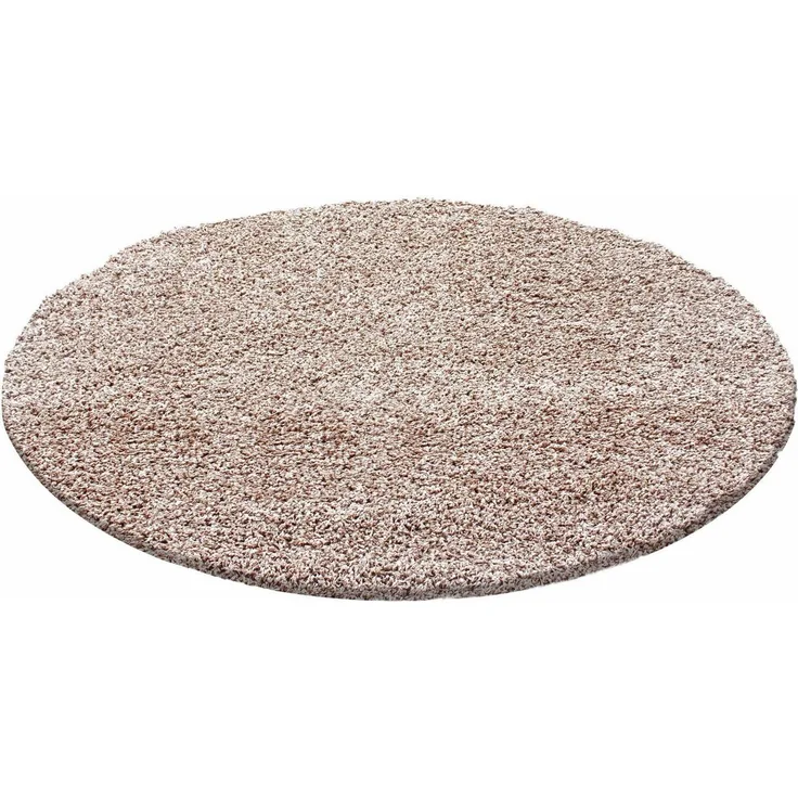 Runder Shaggy Teppich LIFE BEIGE 80 X 80cm