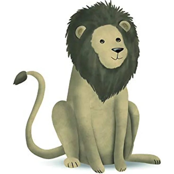Komar Wandbild Cute Animal Lion, Poster 30 x 40 cm, hochwertiger Kunstdruck ohne Rahmen, fotorealistische Farben, für Wohn- und Schlafzimmer, Made in Germany