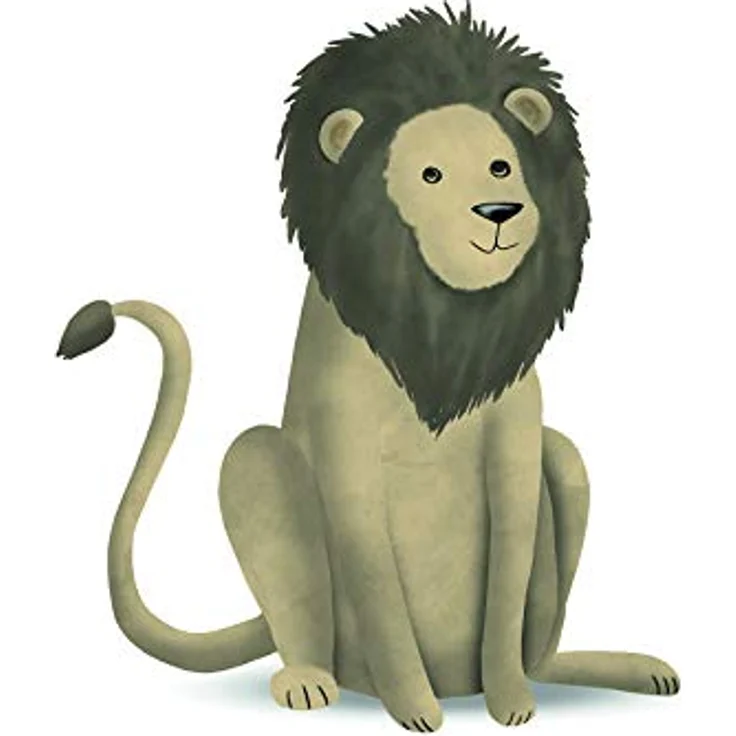 Komar Wandbild Cute Animal Lion, Poster 30 x 40 cm, hochwertiger Kunstdruck ohne Rahmen, fotorealistische Farben, für Wohn- und Schlafzimmer, Made in Germany – Bild 1