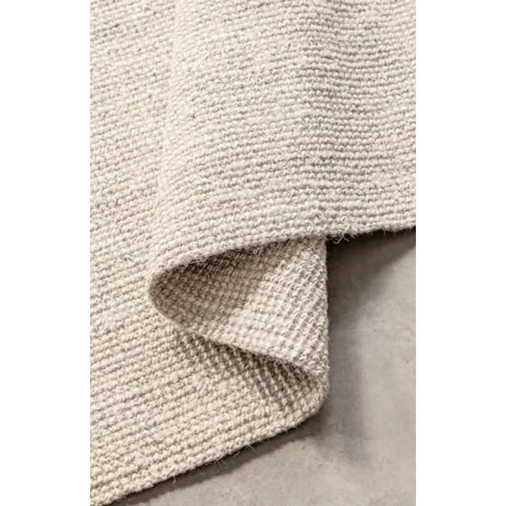 Hanse Home Jaipur Juteteppich - Natur Wohnzimmerteppich aus 100% Jute, Handgewebt & Natürlich - Robust & Pflegeleicht - Boho Naturfaser Jute Teppich für Wohnzimmer, Schlafzimmer - Weiß, 60x90 cm – Bild 6