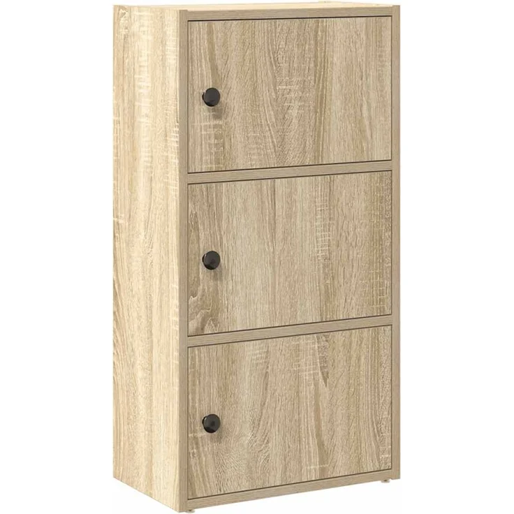 vidaXL Bücherregal Sonoma-Eiche 40x24x77 cm Holzwerkstoff 860366 – Bild 2