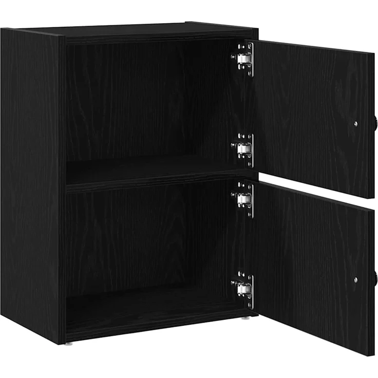 vidaXL Bücherregal, Holzwerkstoff Schwarz Eichen-Optik, 40 x 24 x 52 cm – Bild 4