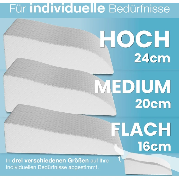 Bein-Lagerungskissen »Visko«, hoch, 62x40x24cm, weiß – Bild 3