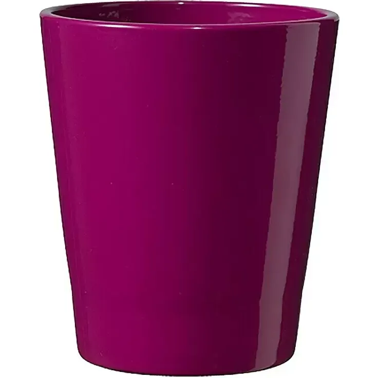 Soendgen Keramik Orchideentopf Merina Candy, 13 x 15 cm, in Brombeere, glänzend mit Wasserablauf-System