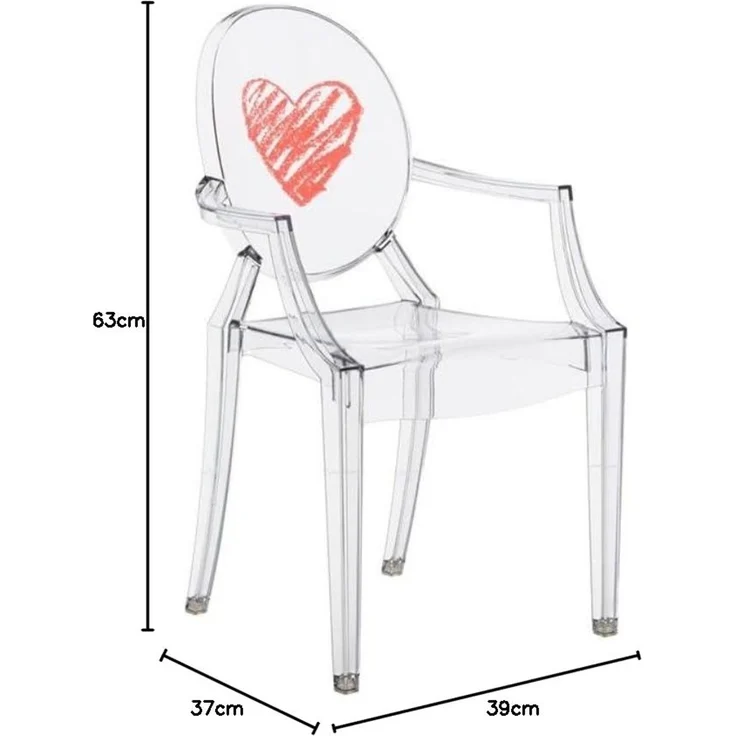 Kartell Loulou Ghost Kinderstuhl, Polykarbonat, transparent, 37 x 40 x 63 cm – Bild 2